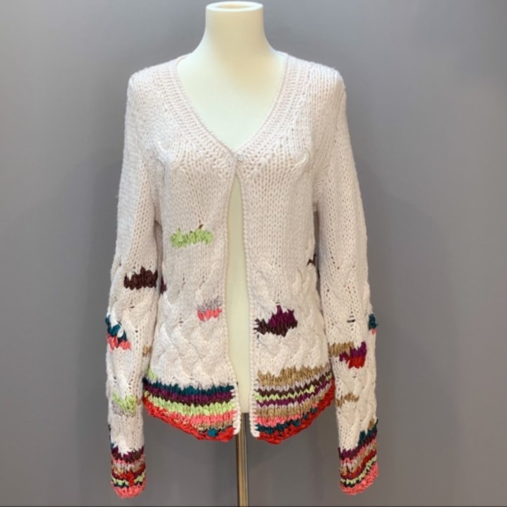 Anthropologie CHARLIE & ROBIN ribbon cardigan, M.